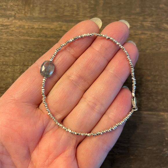 Blue Tourmaline & Sterling Bracelet - Picture 4 of 4